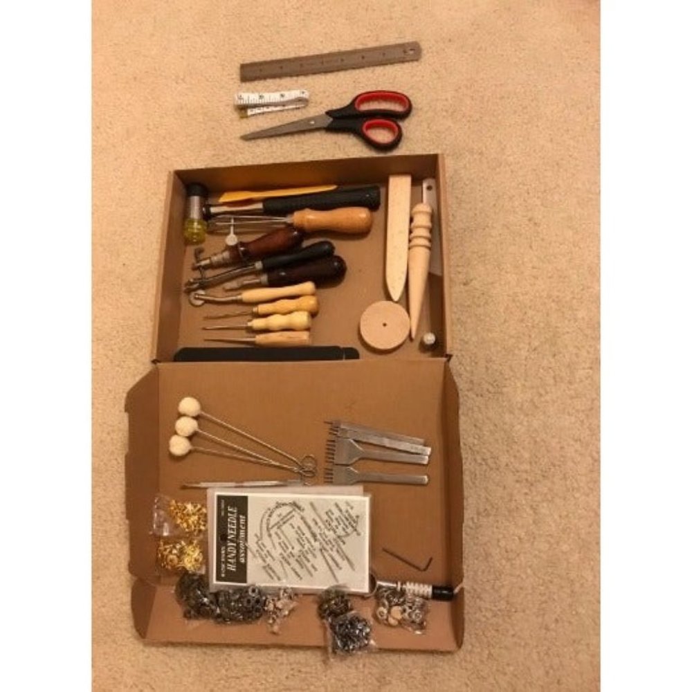 Leather Craft Tools Kit, Leather Working Tools and Supplies Leather Craft
